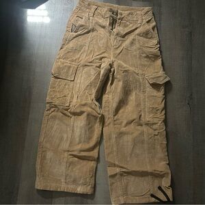 Women's Tan  Corduroy  Cargo Pants